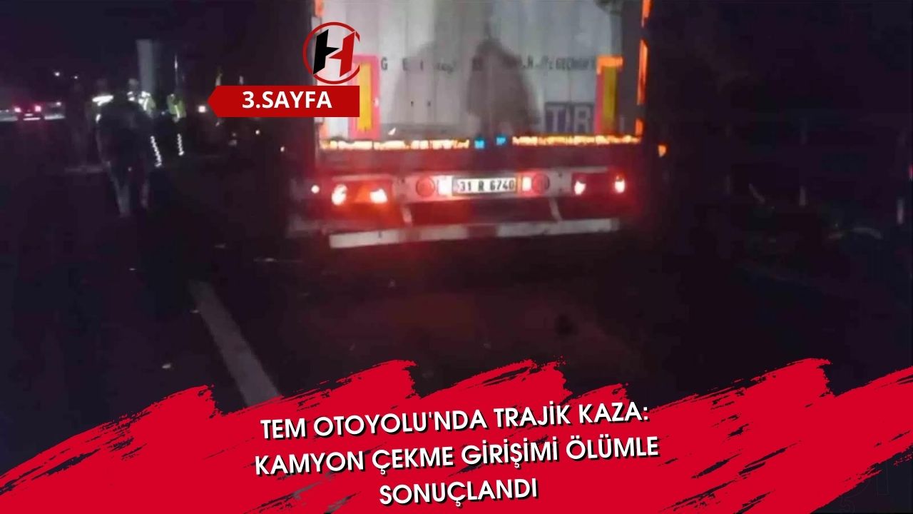 TEM Otoyolu'nda Trajik Kaza: Kamyon Çekme Girişimi Ölümle Sonuçlandı