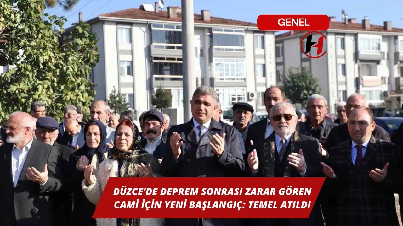 Düzce'de Deprem Sonrası Zarar Gören Cami İçin Yeni Başlangıç: Temel Atıldı