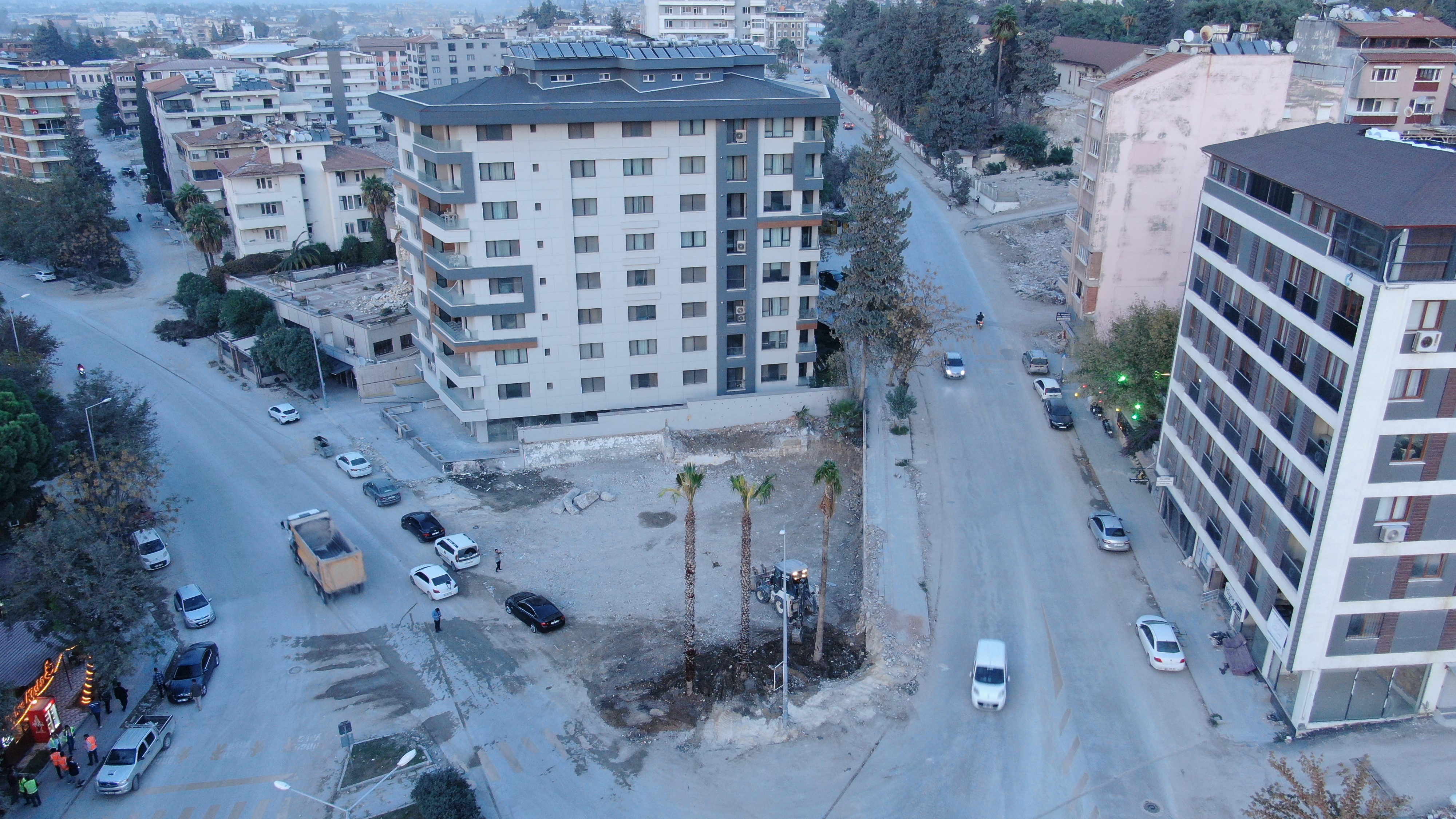 Hatay'da depremin neden olduğu enkaz kaldırma çalışmalarında sökülen bir palmiye ağacının yerine, Elazığ Doğa Geri Dönüşüm A.Ş. tarafından 3 yetişkin palmiye ve 2 bin 100 fidan dikildi. 