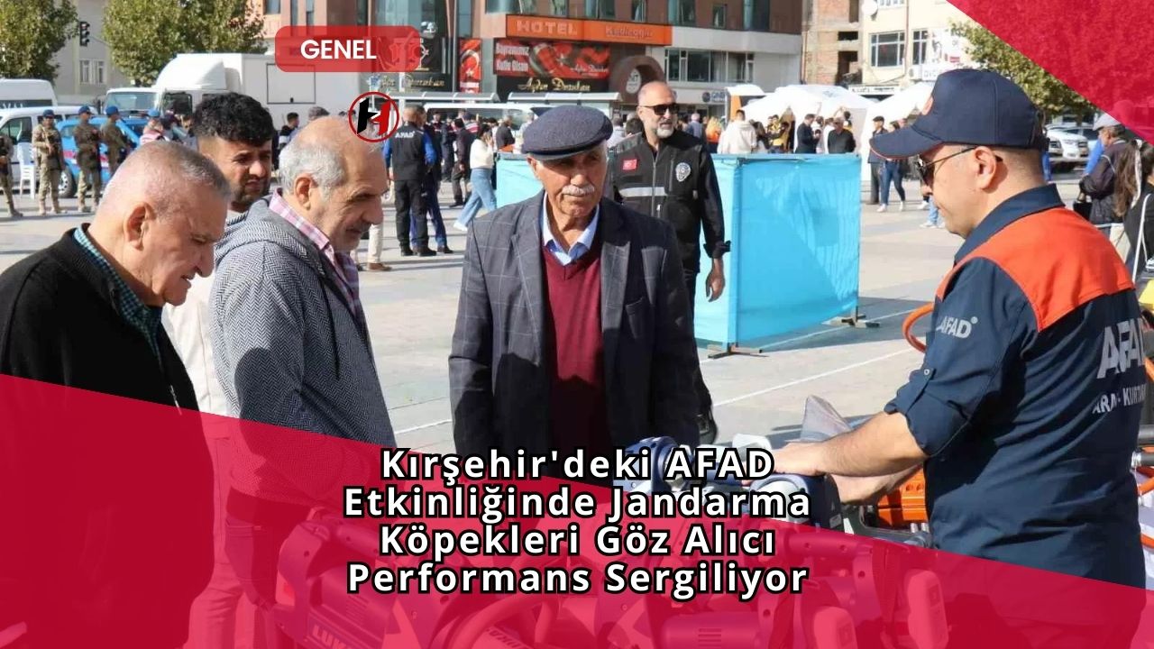Kırşehir'deki AFAD Etkinliğinde Jandarma Köpekleri Göz Alıcı Performans Sergiliyor