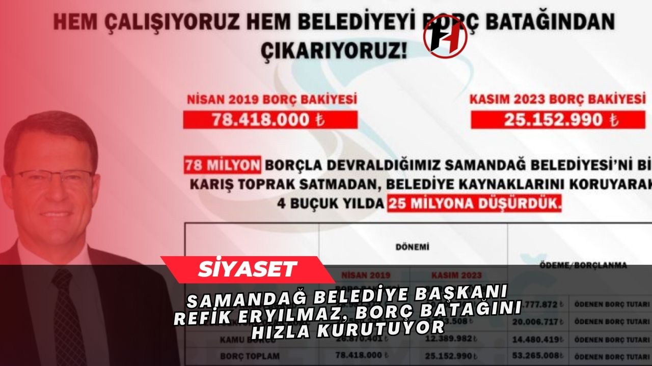 Samandağ Belediye Başkanı Refik Eryılmaz, Borç Batağını Hızla Kurutuyor