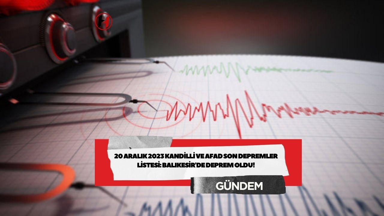 20 Aralık 2023 Kandilli ve AFAD son depremler listesi: Balıkesir'de deprem oldu!