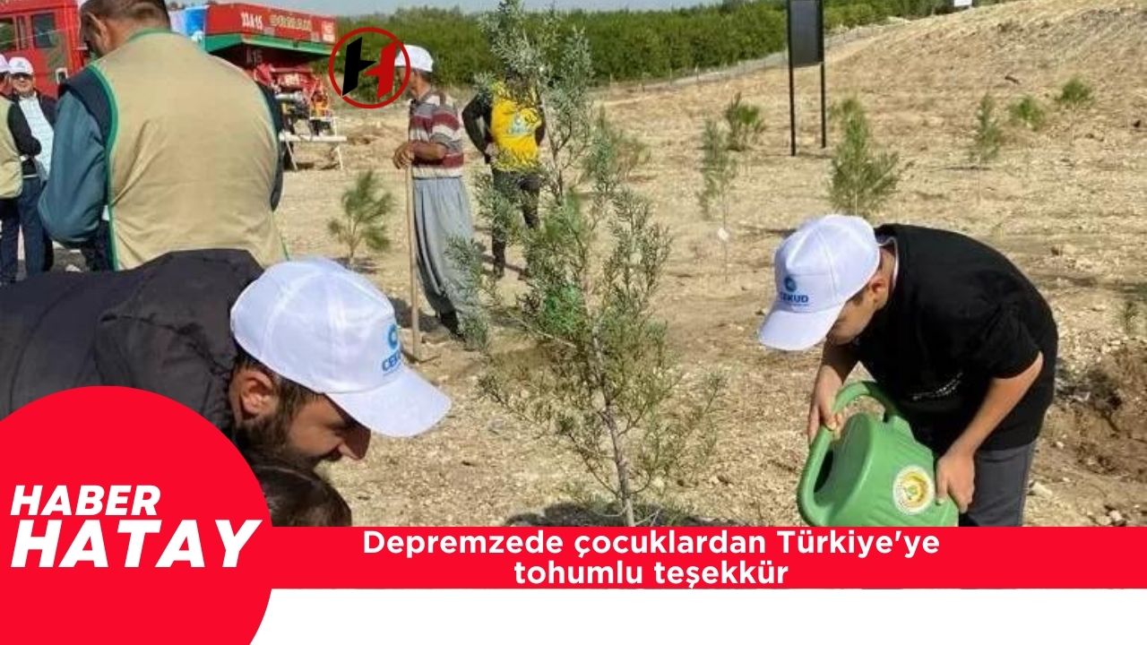 Depremzede çocuklardan Türkiye'ye tohumlu teşekkür