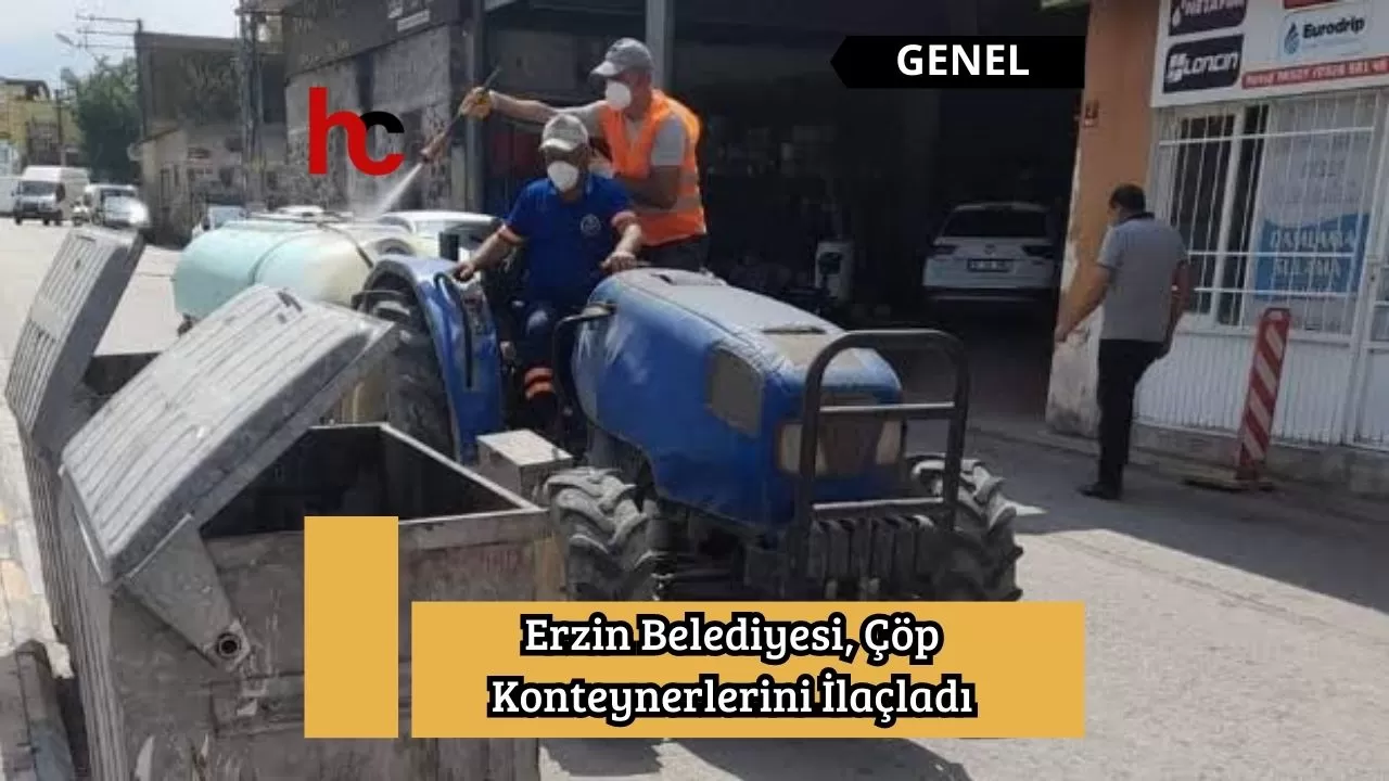 Erzin Belediyesi, Çöp Konteynerlerini İlaçladı
