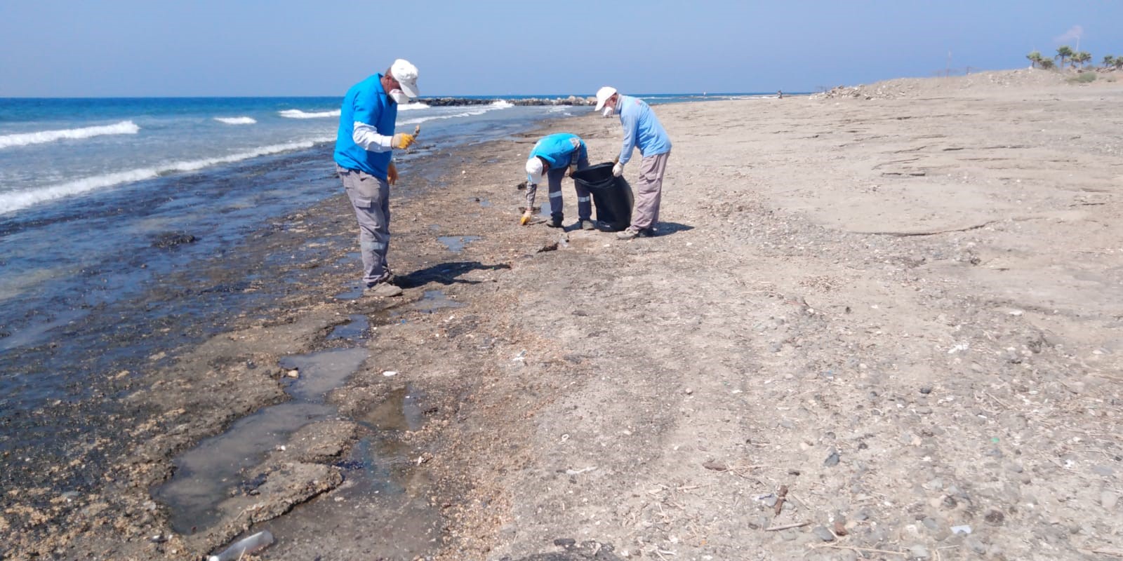 Hatay Büyükşehir Belediyesi, denize kıyısı olan 7 ilçede deniz ve sahillerde gerçekleştirdiği temizlik çalışmalarına devam ediyor.