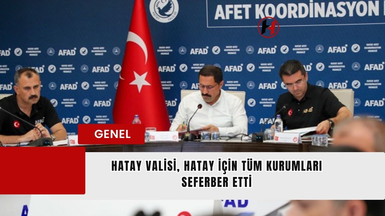 Hatay Valisi, Hatay İçin Tüm Kurumları Seferber Etti