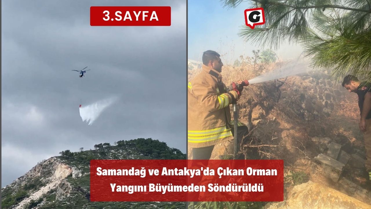 Samandağ ve Antakya'da Çıkan Orman Yangını Büyümeden Söndürüldü