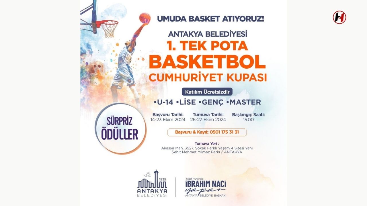 Antakya'da 1. Tek Pota Basketbol Cumhuriyet Kupası Heyecanı