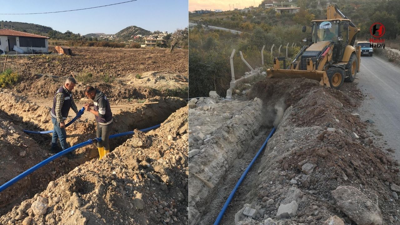 Hatay'da İçme Suyu Şebekesi Olmayan Mahallelere Yeni Hat İnşası