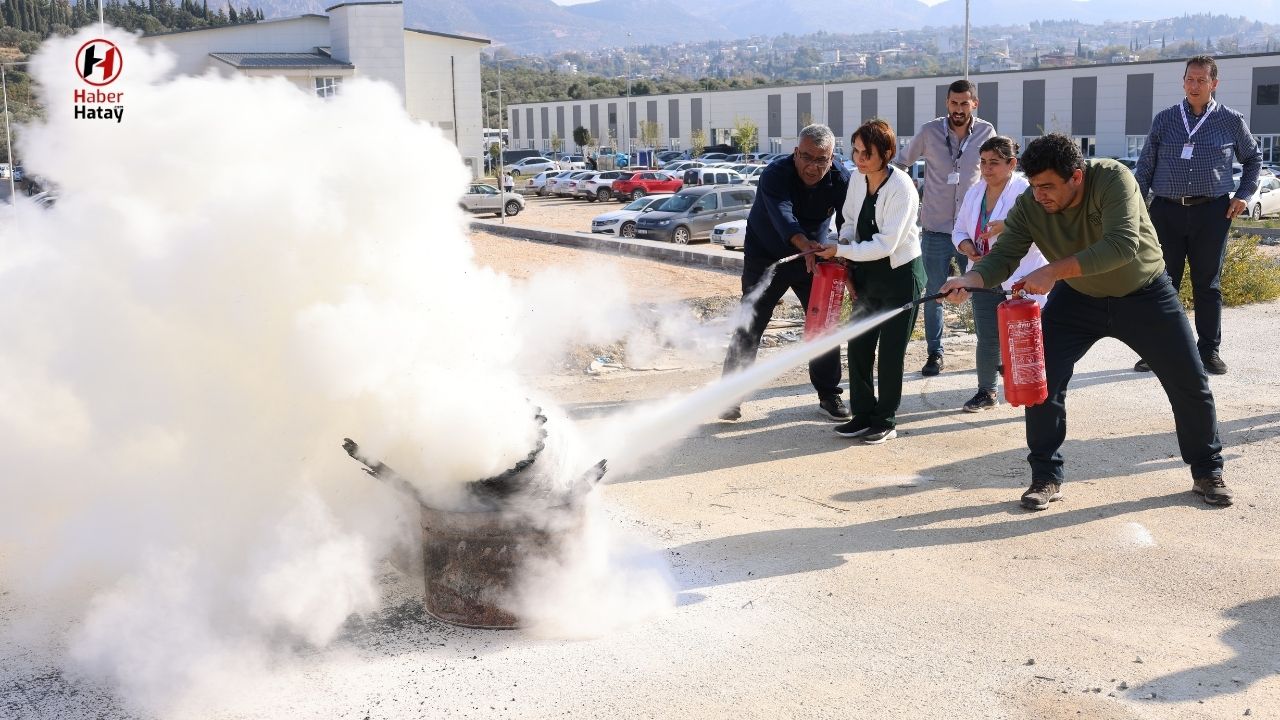 HBB’den Defne Devlet Hastanesine Yangın Eğitimi ve Tatbikat