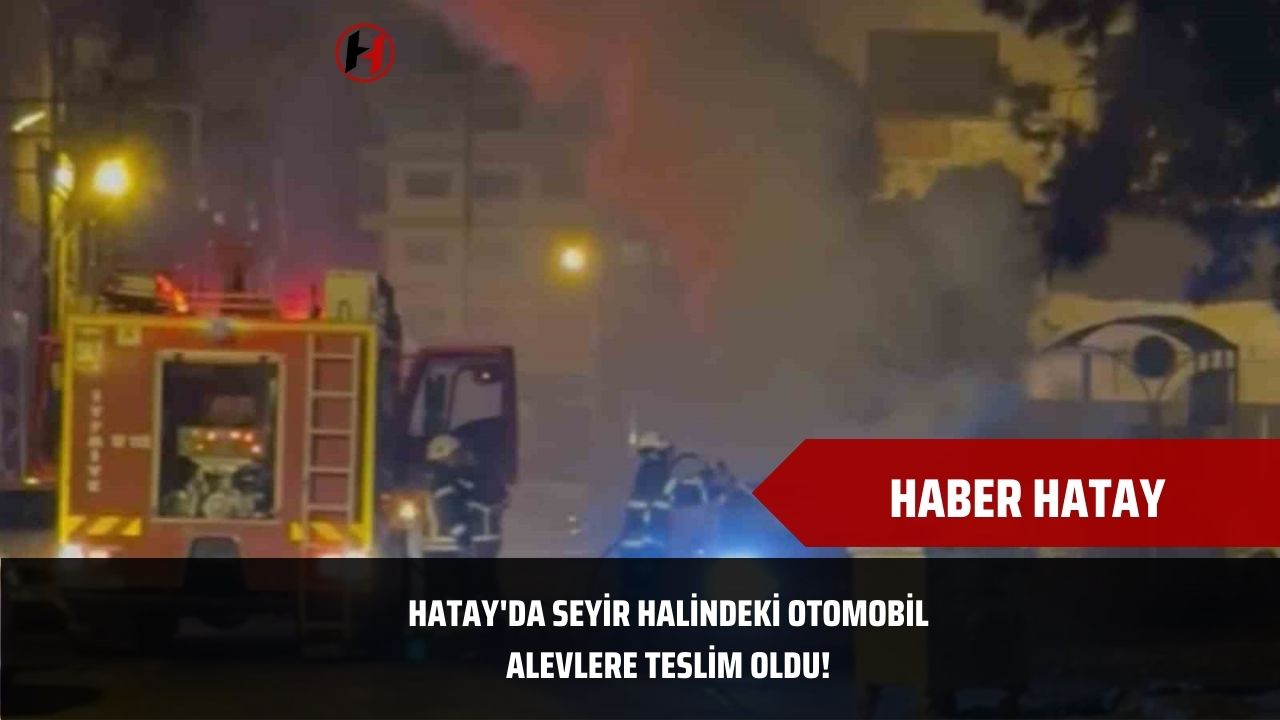 Hatay'da Seyir Halindeki Otomobil Alevlere Teslim Oldu!