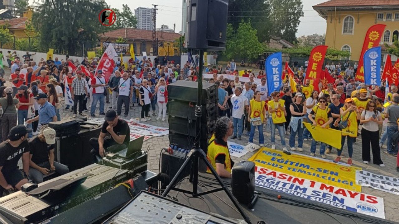 İskenderun'da 1 Mayıs: Binlerce İşçi Kadro, Vergide Adalet ve Asgari Ücretin Yükseltilmesini Haykırdı!