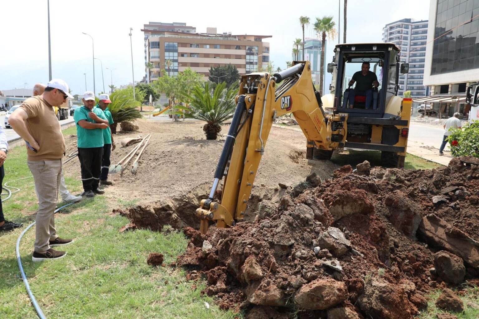 İskenderun Belediyesi, çevre düzenleme çalışmaları kapsamında sökülen palmiye ağaçlarını titizlikle yeni yerlerine dikerek yeşil dokuya olan hassasiyetini bir kez daha gösterdi.