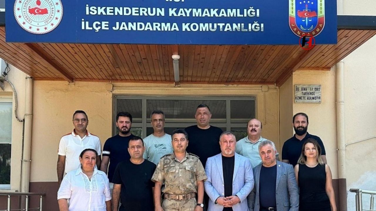 İskenderun'un Yeni Jandarma Komutanı Binbaşı Mustafa Açık'a Tebrik Ziyareti!