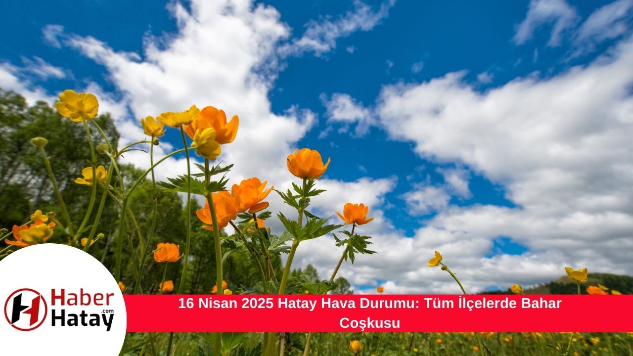 16 Nisan 2025 Hatay Hava Durumu: Tüm İlçelerde Bahar Coşkusu