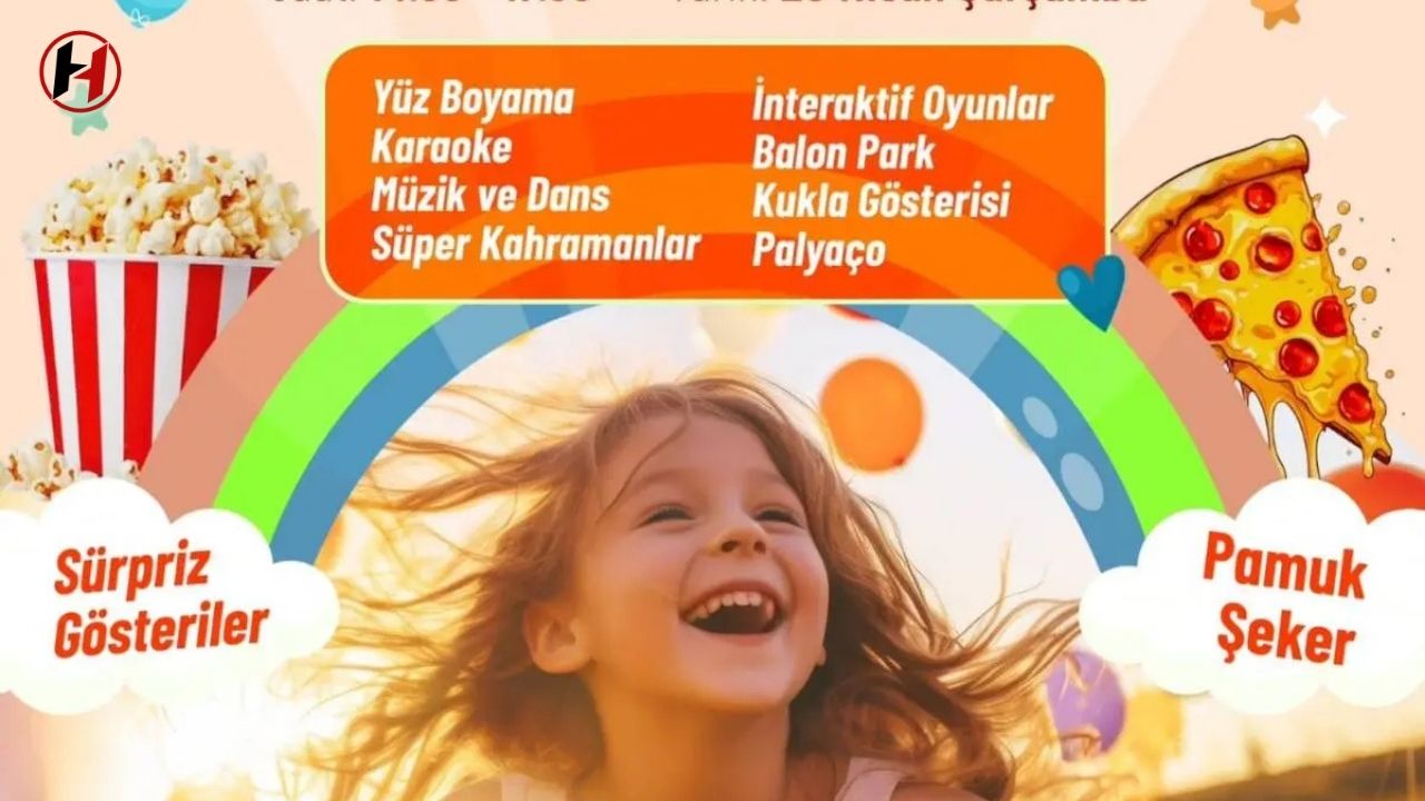 Defne'de 23 Nisan Coşkusu: Çocuklar Şenlikte Buluşuyor