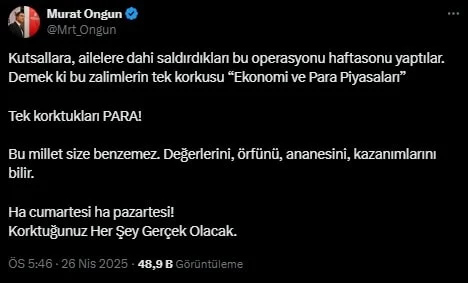 İBB'ye yönelik ikinci dalga operasyonda 50'den fazla kişiye gözaltı kararı! Murat Ongun'dan sert tepki: "Korktuğunuz her şey gerçek olacak!"