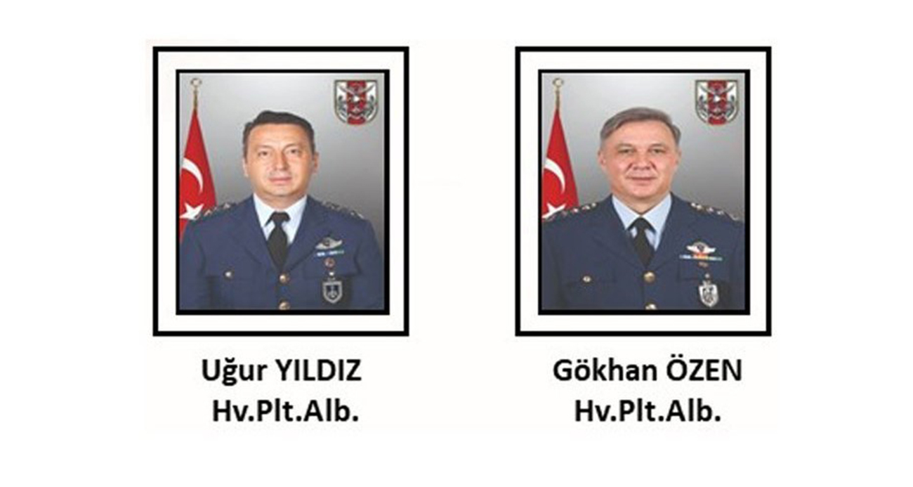 Şehit pilotların kimlikleri belli oldu